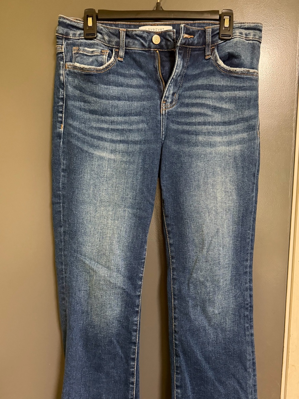 Mid Wash Women's Lovervet by Vervet Flare Jeans - Classic Blue